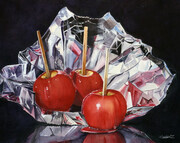 Apples in Foil,  12.5 X 16 inch,  Watercolor
