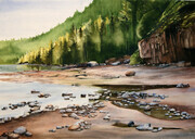 West Coast Trail  16.5 X 24 inch  Watercolor