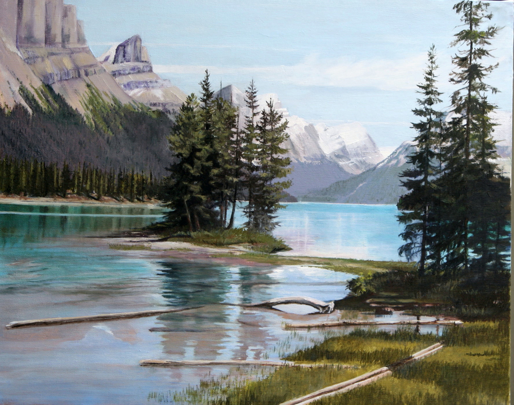 HEIDI LAMBERT - CSPWC / AFCA / NWWS - Oils - Maligne Lake - Spirit ...