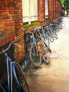 Tuscany Bikes  14.5x13 inch  Watercolor